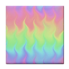 Pastel Rainbow Flame Ombre Face Towel by SpinnyChairDesigns