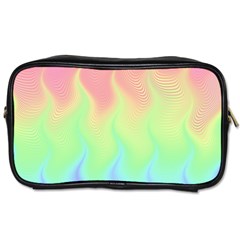 Pastel Rainbow Flame Ombre Toiletries Bag (two Sides) by SpinnyChairDesigns