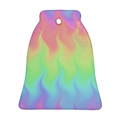 Pastel Rainbow Flame Ombre Ornament (bell) by SpinnyChairDesigns