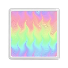 Pastel Rainbow Flame Ombre Memory Card Reader (square) by SpinnyChairDesigns