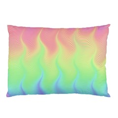 Pastel Rainbow Flame Ombre Pillow Case (two Sides) by SpinnyChairDesigns