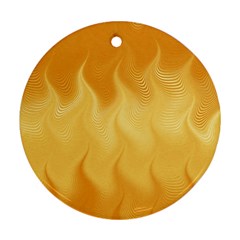 Gold Flame Ombre Ornament (round) by SpinnyChairDesigns