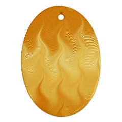 Gold Flame Ombre Ornament (oval) by SpinnyChairDesigns