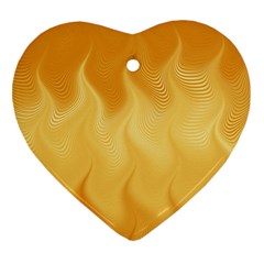 Gold Flame Ombre Ornament (heart) by SpinnyChairDesigns