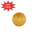 Gold Flame Ombre 1  Mini Buttons (100 pack)  Front