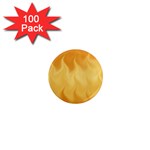 Gold Flame Ombre 1  Mini Magnets (100 pack)  Front