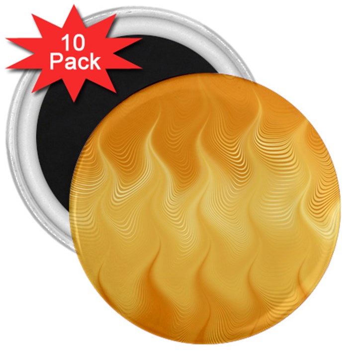 Gold Flame Ombre 3  Magnets (10 pack) 