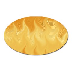 Gold Flame Ombre Oval Magnet by SpinnyChairDesigns