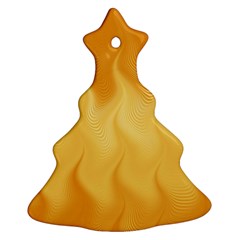 Gold Flame Ombre Christmas Tree Ornament (two Sides) by SpinnyChairDesigns