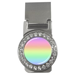 Pastel Rainbow Ombre Money Clips (cz)  by SpinnyChairDesigns