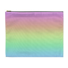 Pastel Rainbow Ombre Cosmetic Bag (xl) by SpinnyChairDesigns