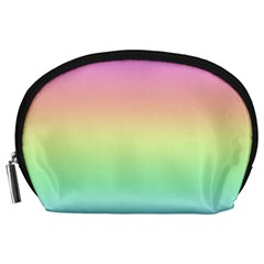 Pastel Rainbow Ombre Accessory Pouch (large) by SpinnyChairDesigns