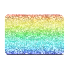 Rainbow Ombre Texture Plate Mats by SpinnyChairDesigns