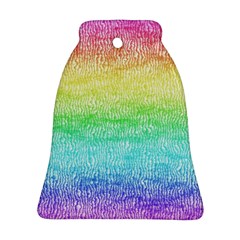 Rainbow Ombre Texture Bell Ornament (two Sides) by SpinnyChairDesigns