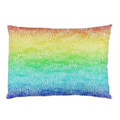 Rainbow Ombre Texture Pillow Case (two Sides) by SpinnyChairDesigns