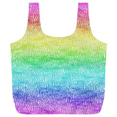 Rainbow Ombre Texture Full Print Recycle Bag (xl) by SpinnyChairDesigns