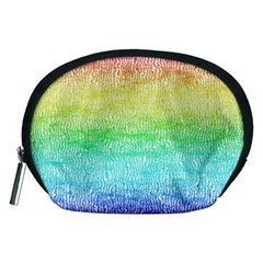 Rainbow Ombre Texture Accessory Pouch (medium) by SpinnyChairDesigns