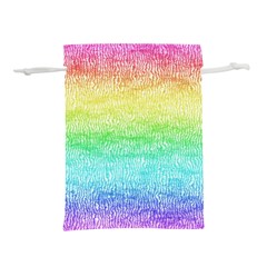 Rainbow Ombre Texture Lightweight Drawstring Pouch (s) by SpinnyChairDesigns