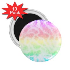 Pastel Rainbow Tie Dye 2 25  Magnets (10 Pack)  by SpinnyChairDesigns