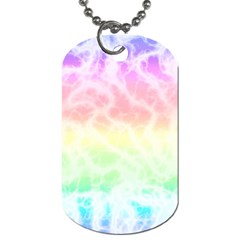 Pastel Rainbow Tie Dye Dog Tag (one Side) by SpinnyChairDesigns