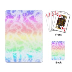 Pastel Rainbow Tie Dye Playing Cards Single Design (rectangle) by SpinnyChairDesigns