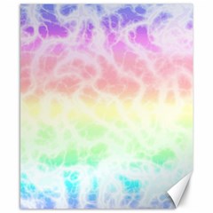 Pastel Rainbow Tie Dye Canvas 8  X 10  by SpinnyChairDesigns