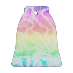 Pastel Rainbow Tie Dye Ornament (bell) by SpinnyChairDesigns