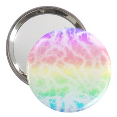 Pastel Rainbow Tie Dye 3  Handbag Mirrors