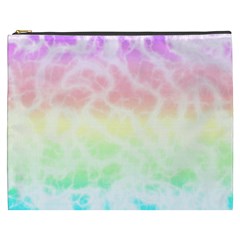 Pastel Rainbow Tie Dye Cosmetic Bag (xxxl) by SpinnyChairDesigns