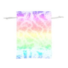 Pastel Rainbow Tie Dye Lightweight Drawstring Pouch (l) by SpinnyChairDesigns