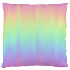 Pastel Rainbow Gradient Large Flano Cushion Case (two Sides) by SpinnyChairDesigns