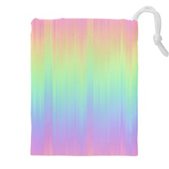 Pastel Rainbow Gradient Drawstring Pouch (5xl) by SpinnyChairDesigns