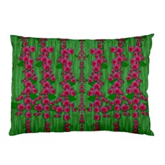 Lianas Of Sakura Branches In Contemplative Freedom Pillow Case (two Sides) by pepitasart