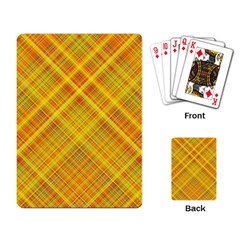 Orange Madras Plaid Playing Cards Single Design (rectangle) by SpinnyChairDesigns