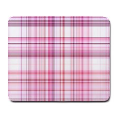 Pink Madras Plaid Large Mousepads by SpinnyChairDesigns