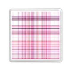 Pink Madras Plaid Memory Card Reader (square) by SpinnyChairDesigns