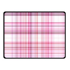 Pink Madras Plaid Double Sided Fleece Blanket (small) 