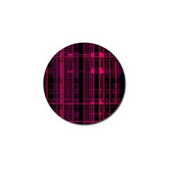 Pink Black Punk Plaid Golf Ball Marker (4 Pack) by SpinnyChairDesigns