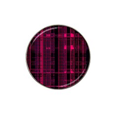 Pink Black Punk Plaid Hat Clip Ball Marker by SpinnyChairDesigns