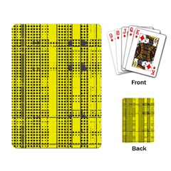Black Yellow Punk Plaid Playing Cards Single Design (rectangle) by SpinnyChairDesigns