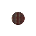 Rust Brown Grunge Plaid 1  Mini Buttons Front