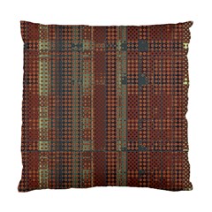 Rust Brown Grunge Plaid Standard Cushion Case (two Sides) by SpinnyChairDesigns