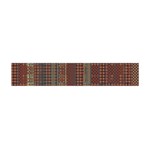 Rust Brown Grunge Plaid Flano Scarf (Mini) Front