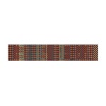 Rust Brown Grunge Plaid Flano Scarf (Mini) Back