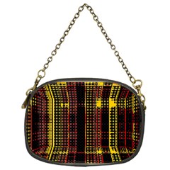 Red Yellow Black Punk Plaid Chain Purse (one Side) by SpinnyChairDesigns