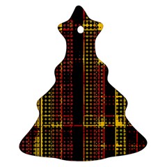 Red Yellow Black Punk Plaid Ornament (christmas Tree)  by SpinnyChairDesigns