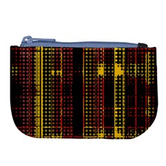 Red Yellow Black Punk Plaid Large Coin Purse by SpinnyChairDesigns