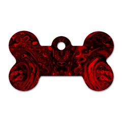 Black Magic Gothic Swirl Dog Tag Bone (one Side) by SpinnyChairDesigns