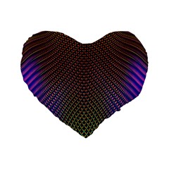 Alien Skin Glow Standard 16  Premium Flano Heart Shape Cushions by SpinnyChairDesigns