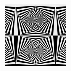 Black And White Stripes Medium Glasses Cloth by SpinnyChairDesigns